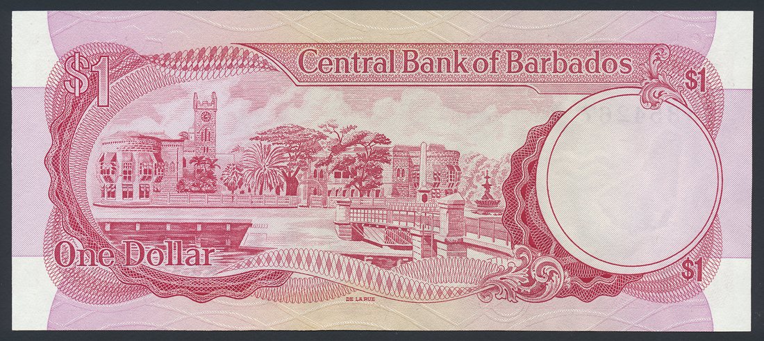 Barbados 1 Dollar 1973 KP-29a Banknote VF-EF L014539