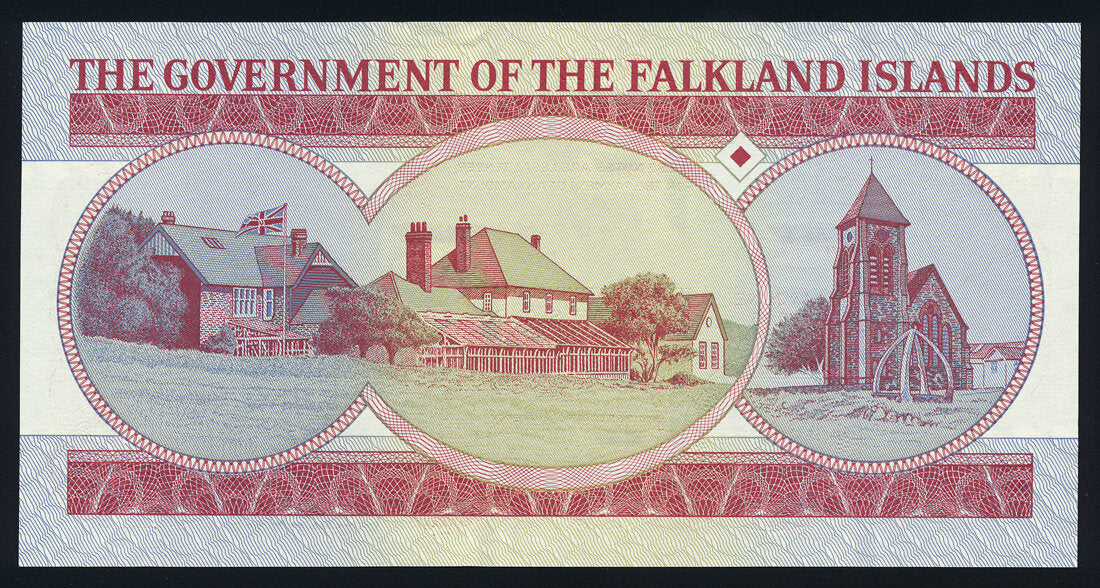 Falkland Islands 5 Pounds 2005 KP-17a Banknote AU ++ Penguins And Seals L014558