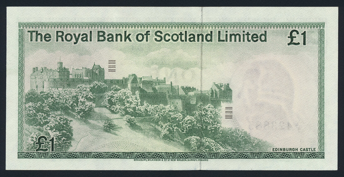 Scotland 1 Pound 1972 KP-336a Banknote UNC Edinburgh Castle View L014586