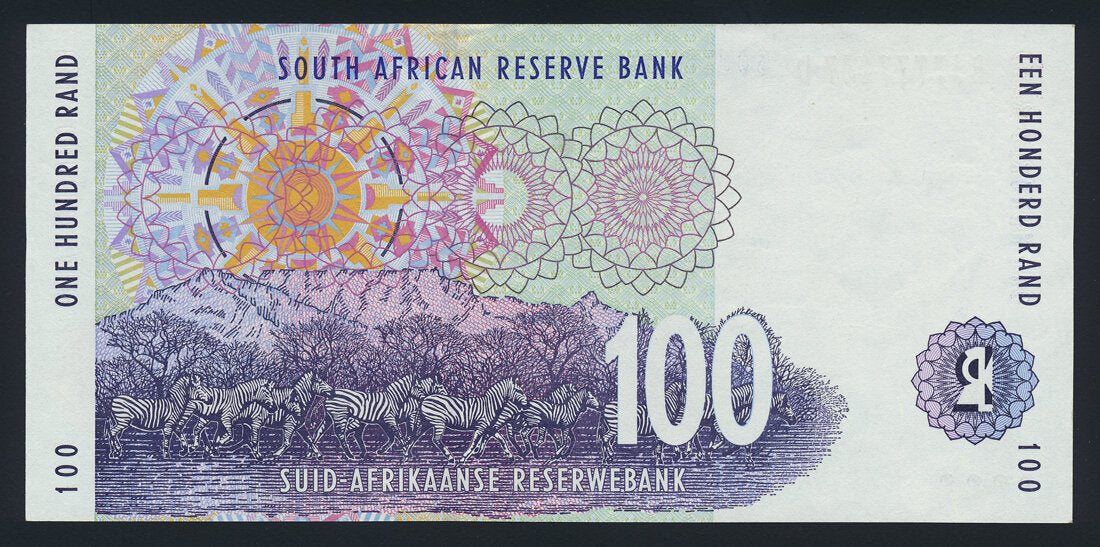 South Africa 100 Rand 1999 KP-126b Banknote EF ++ Cape Buffalo L014594