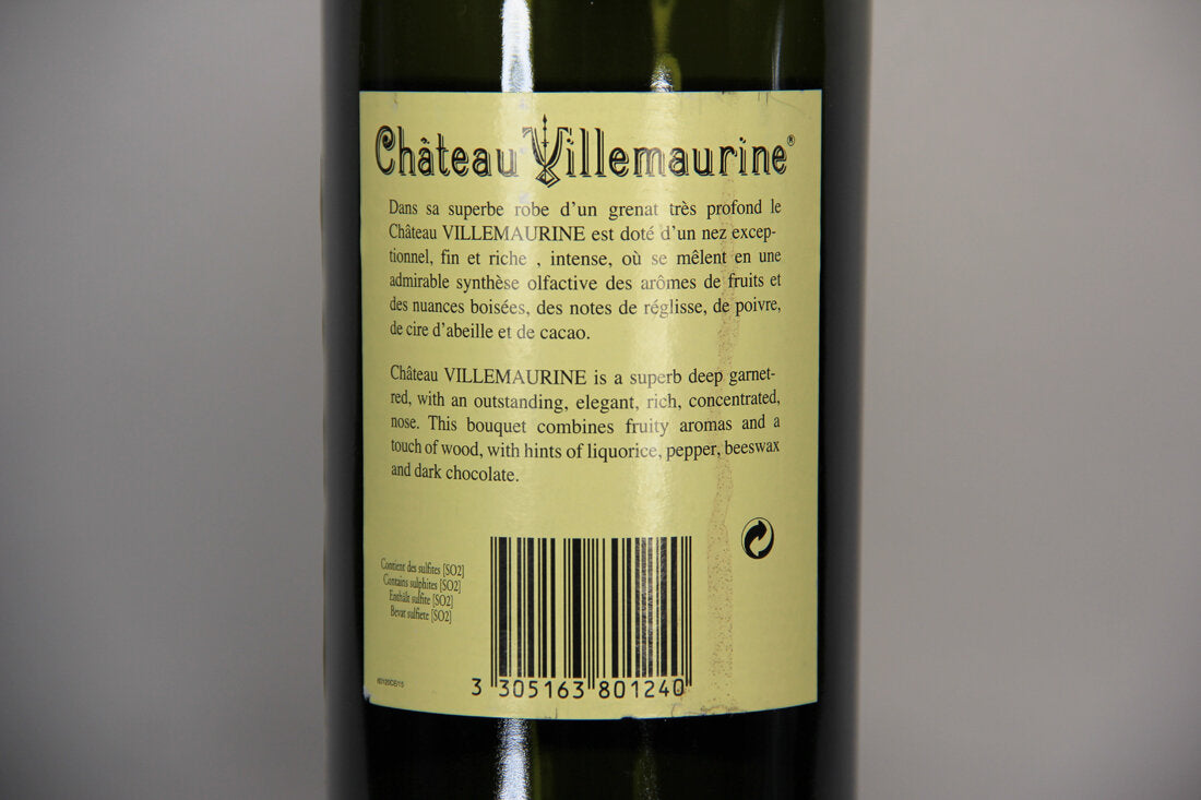 Château Villemaurine St-Émilion Grand Cru Classé 2004 Empty Wine Bottle L014682