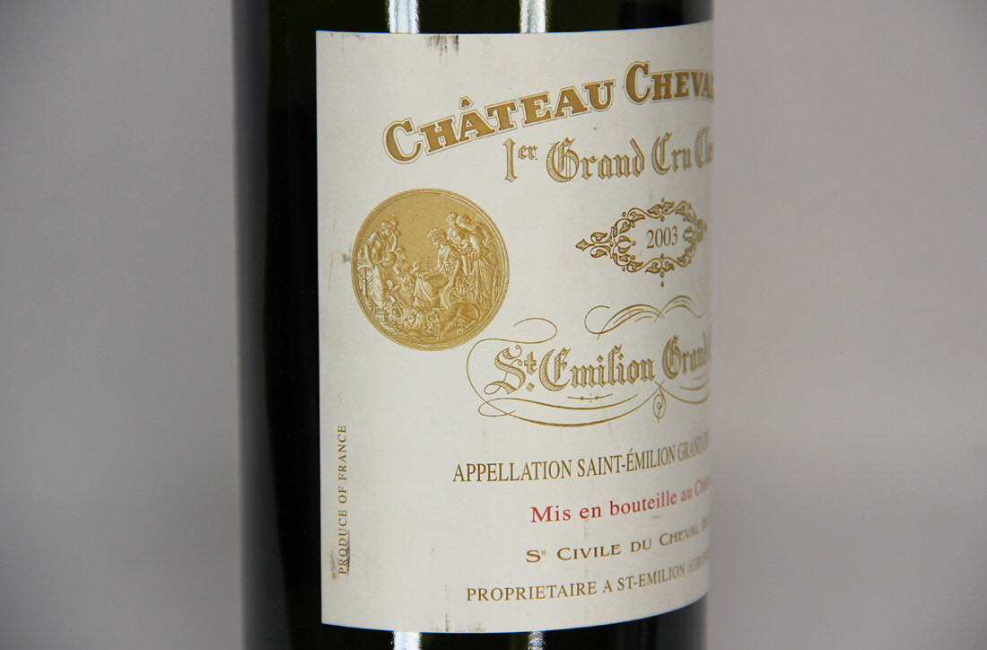 Château Cheval Blanc St. Émilion Grand Cru Classé 2003 Empty Wine Bottle L014683