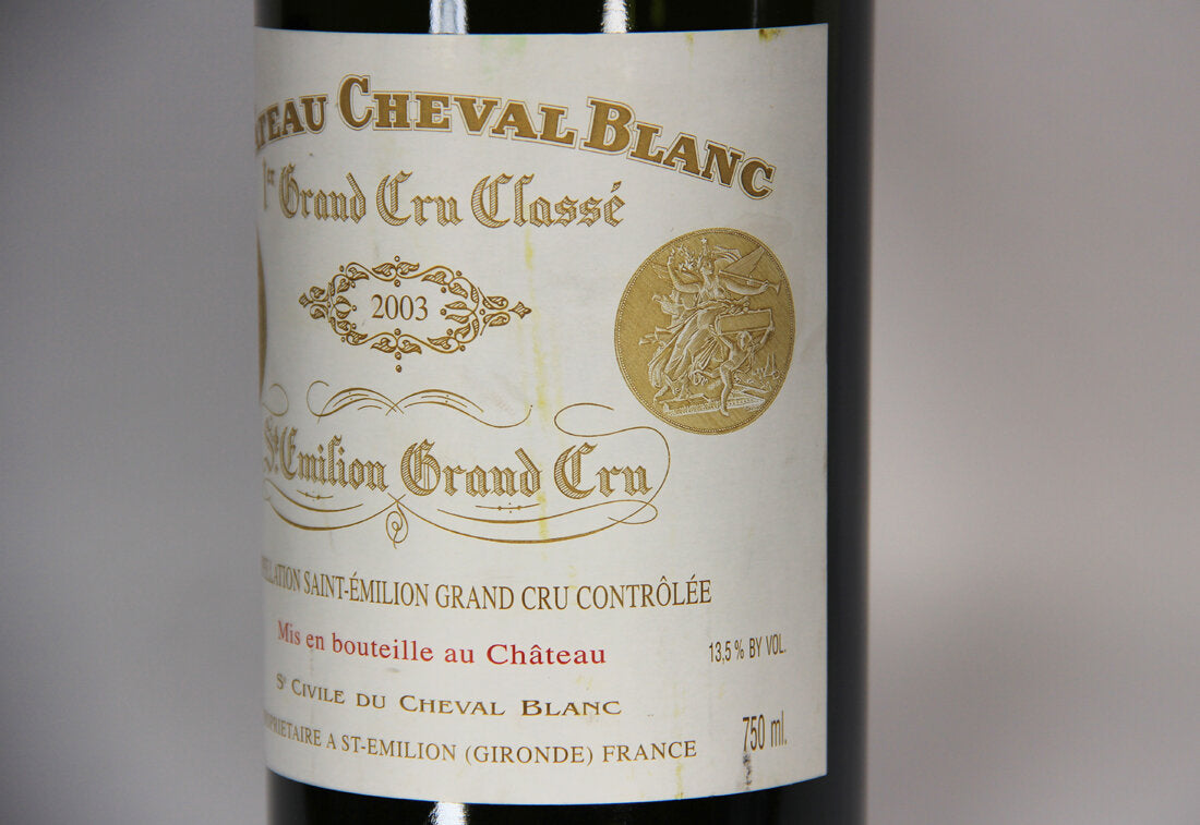 Château Cheval Blanc St. Émilion Grand Cru Classé 2003 Empty Wine Bottle L014683