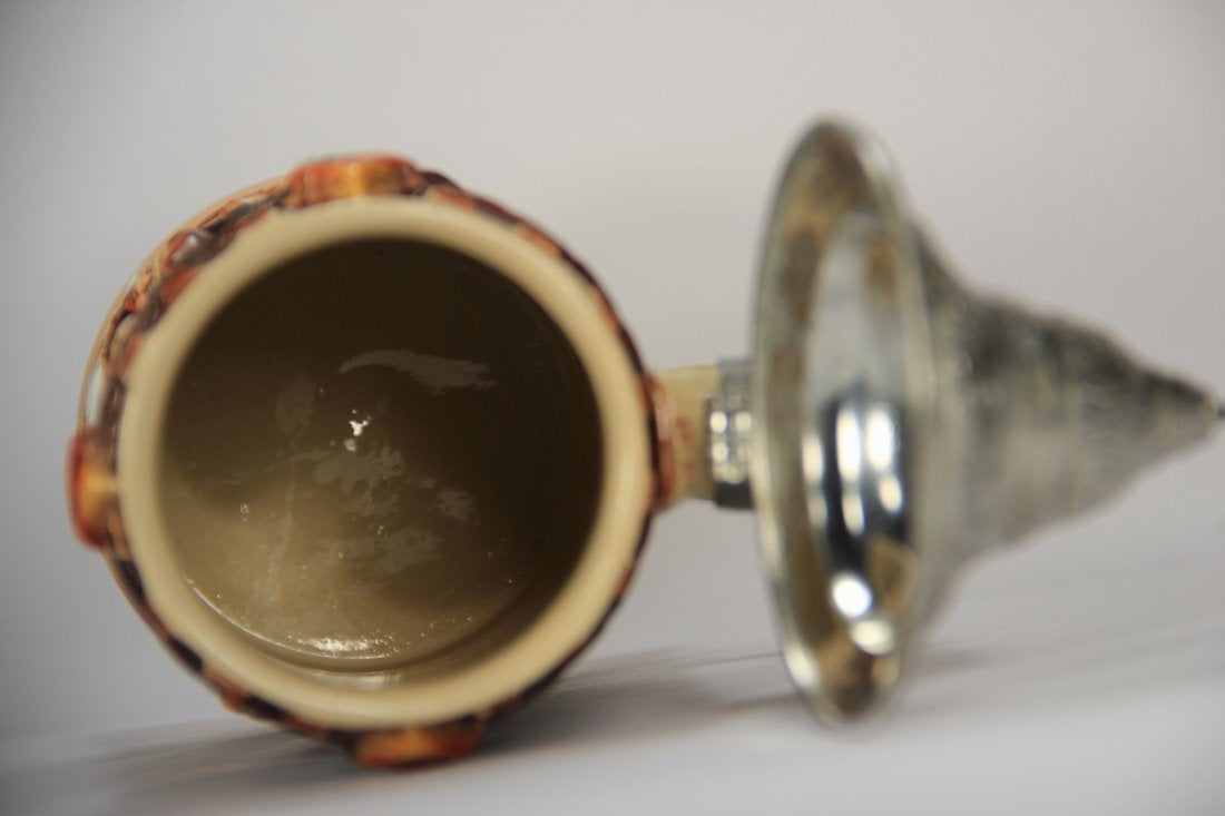 Stoneware Relief Lidded Beer Stein Castle Scenery Rhine River L014684