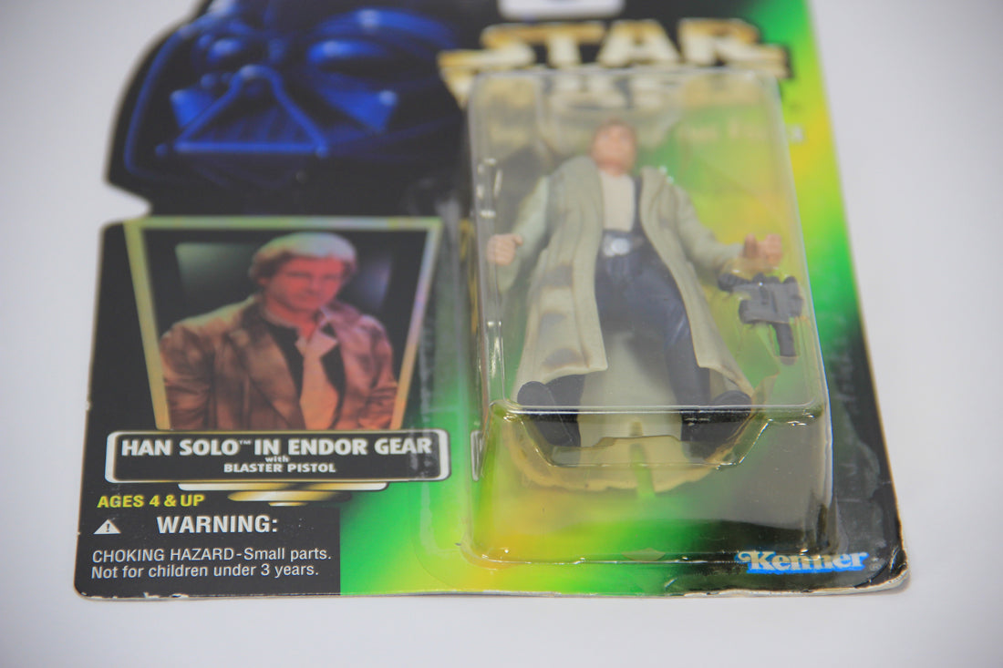Star Wars Han Solo In Endor Gear 1996 POTF Action Figure ENG Holofoil Card Collection 1 L014707