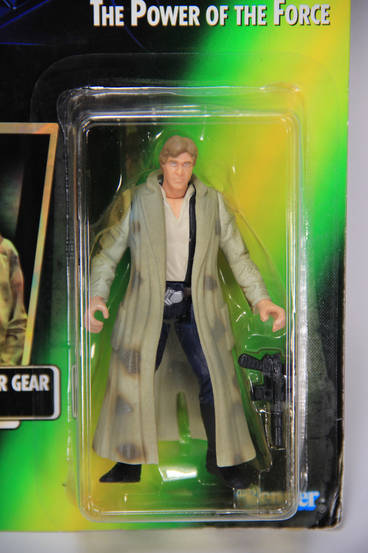Star Wars Han Solo In Endor Gear 1996 POTF Action Figure ENG Holofoil Card Collection 1 L014707