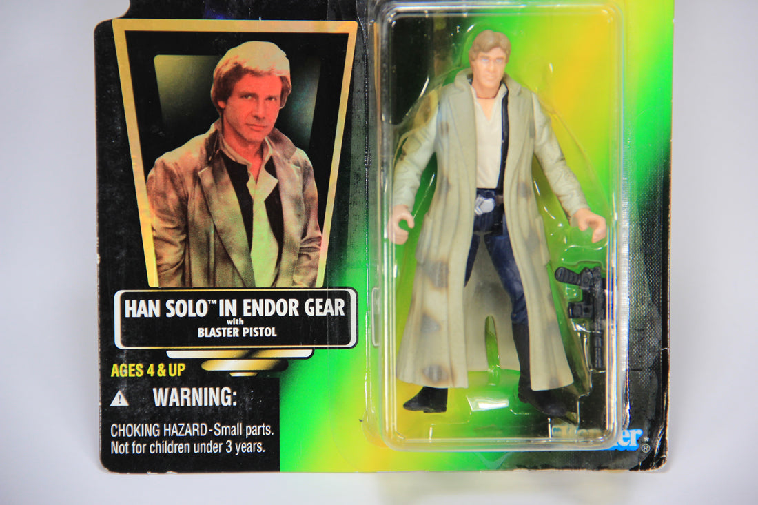 Star Wars Han Solo In Endor Gear 1996 POTF Action Figure ENG Holofoil Card Collection 1 L014707