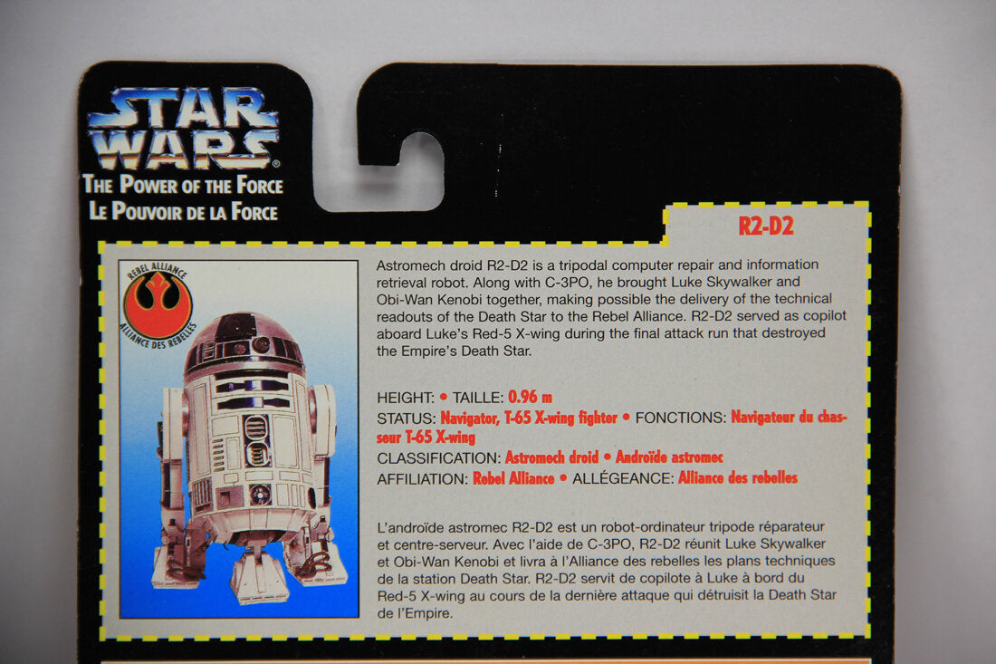 Star Wars R2-D2 1995 POTF Action Figure Canadian FR-ENG Bilingual Card L014727