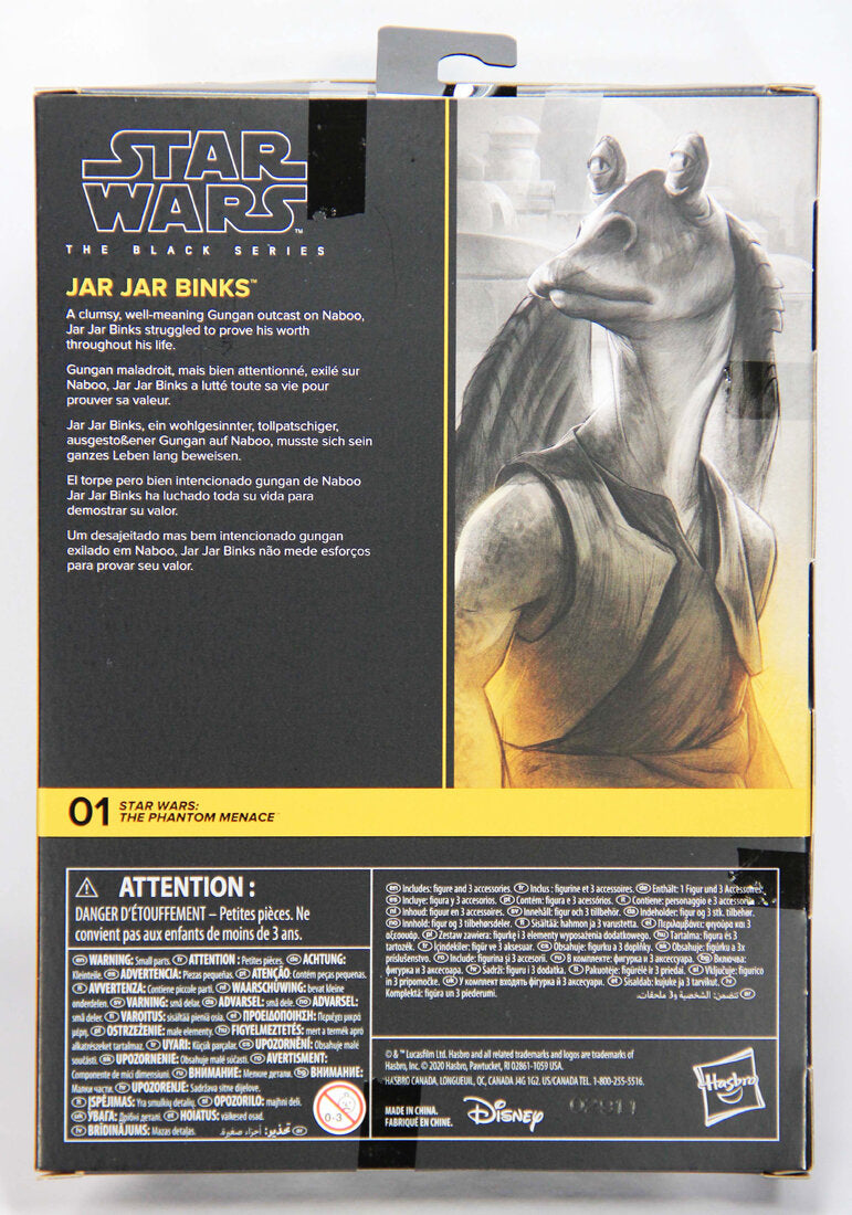 Star Wars Jar Jar Binks The Phantom Menace #01 Black Series 6 Inch Figure MISB L014766