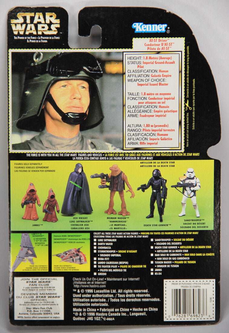Star Wars AT-ST Driver 1996 POTF Action Figure Trilingual Holofoil Card Collection 3 L014776