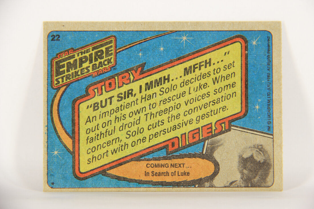 Star Wars Empire Strikes Back 1980 Card #22 But Sir I MMH MFFH ENG L014822