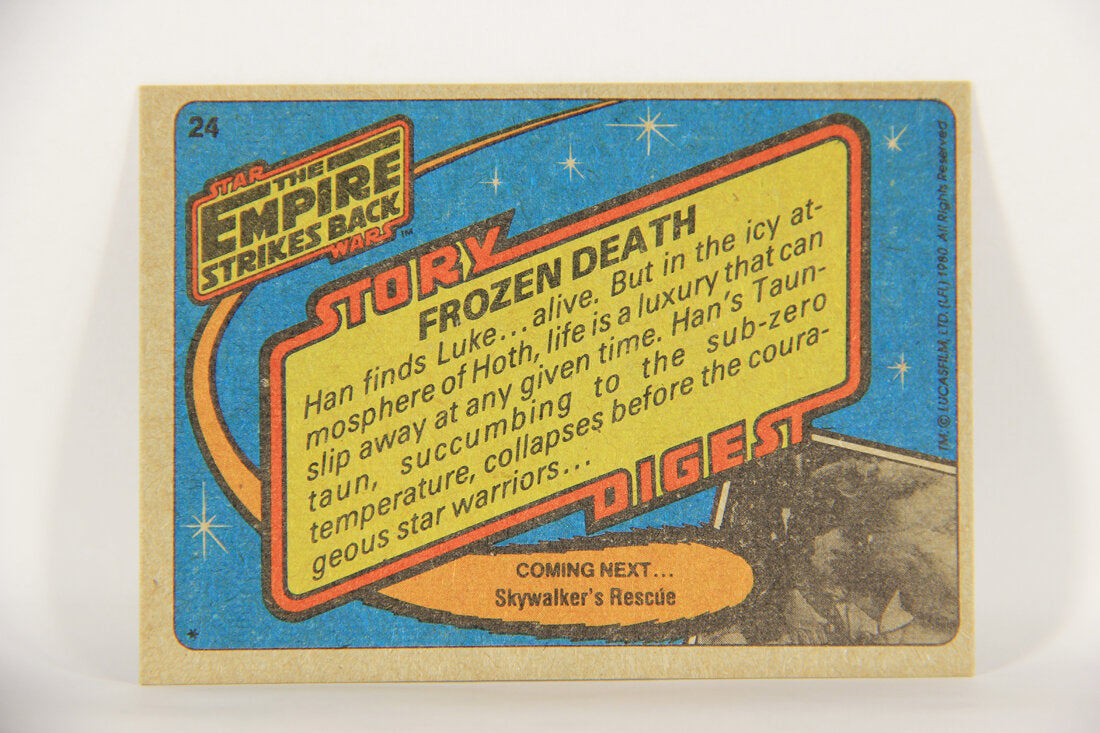 Star Wars Empire Strikes Back 1980 Trading Card #24 Frozen Death ENG L014823