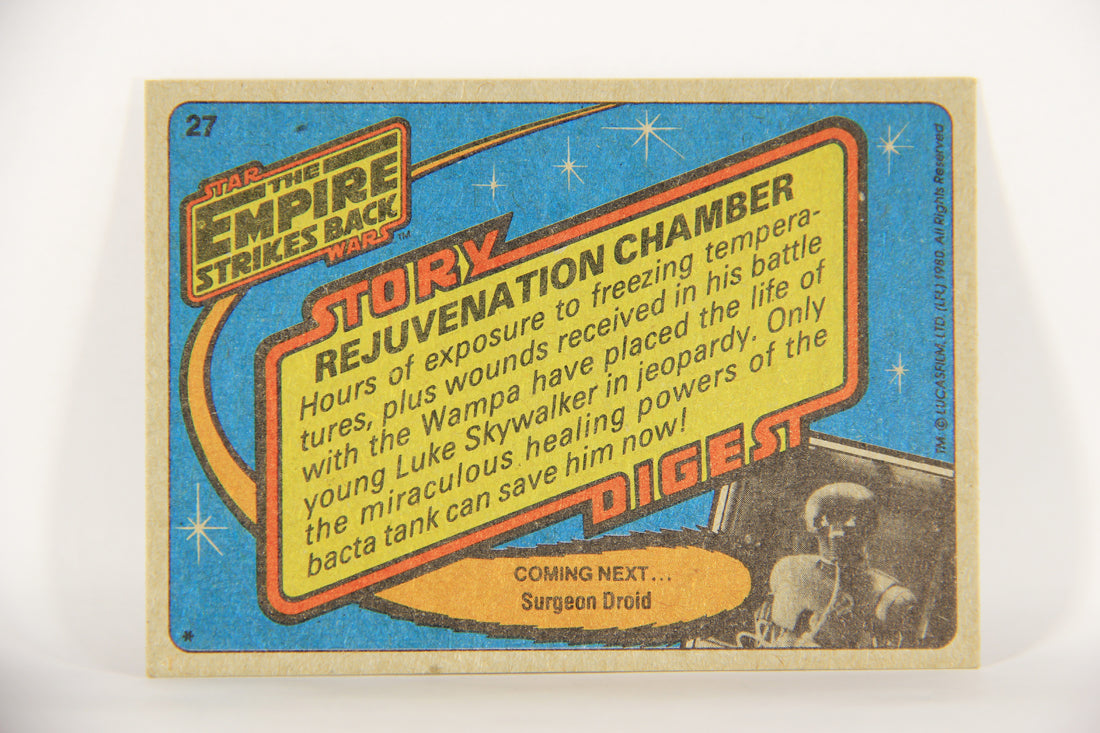 Star Wars Empire Strikes Back 1980 Card #27 Rejuvenation Chamber ENG L014825