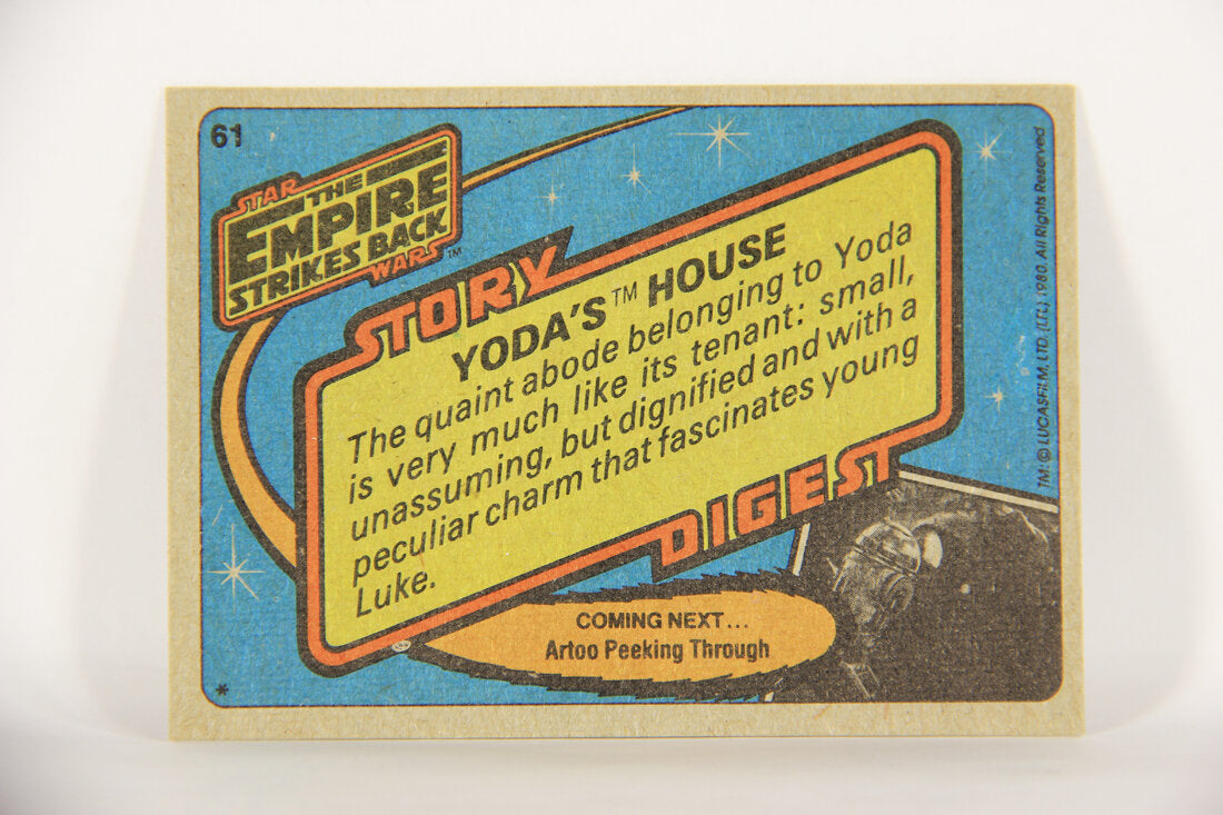 Star Wars Empire Strikes Back 1980 Trading Card #61 Yoda's House ENG L014837