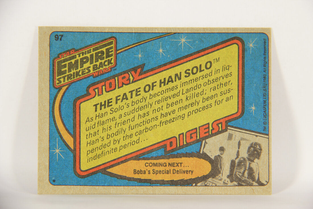 Star Wars Empire Strikes Back Card #97 The Fate Of Han Solo ENG L014841