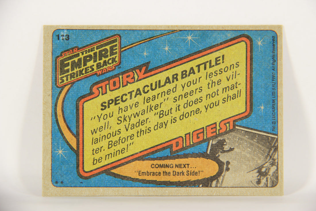 Star Wars Empire Strikes Back Card #113 Spectacular Battle ENG Luke L014846