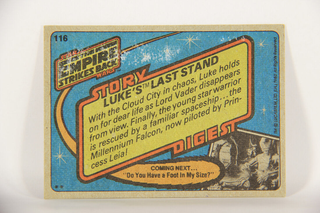 Star Wars Empire Strikes Back Trading Card #116 Luke's Last Stand ENG L014848