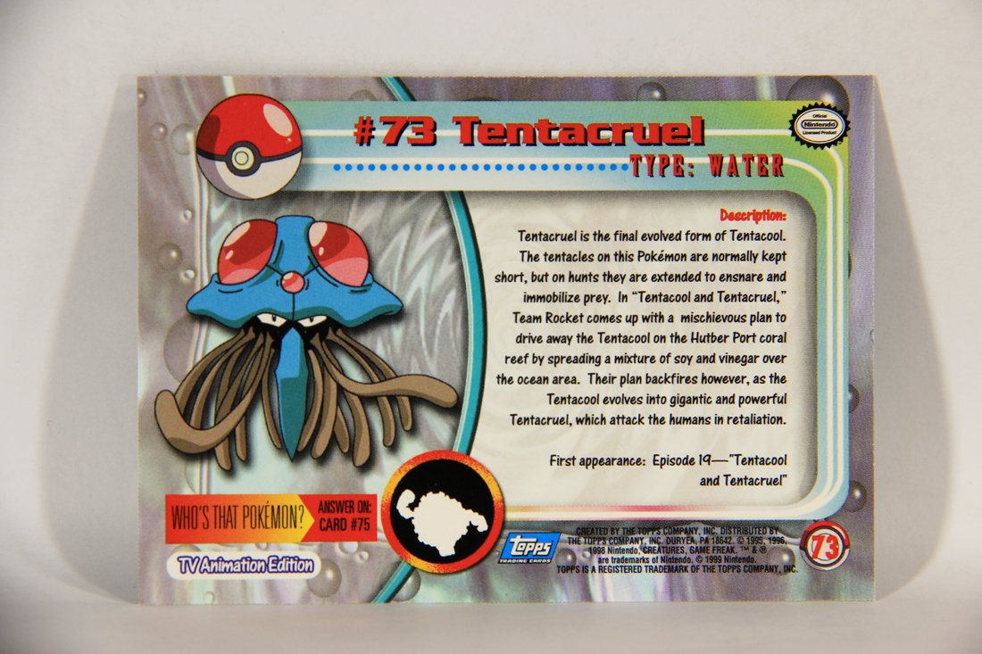 Pokémon Card Tentacruel #73 TV Animation Blue Logo 1st Print ENG L014932