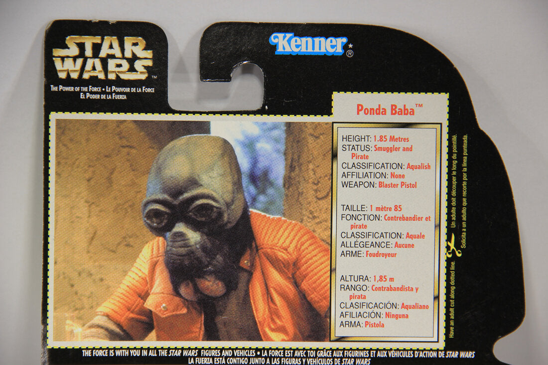 Star Wars Ponda Baba Walrus Man 1996 POTF Figure Trilingual Holofoil Card Collection 3 L015021