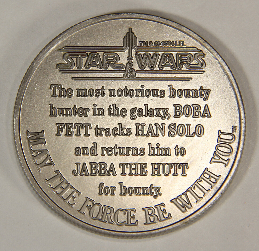 Star Wars Coin POTF Boba Fett CUSTOM Replacement Top Quality Repro L015114