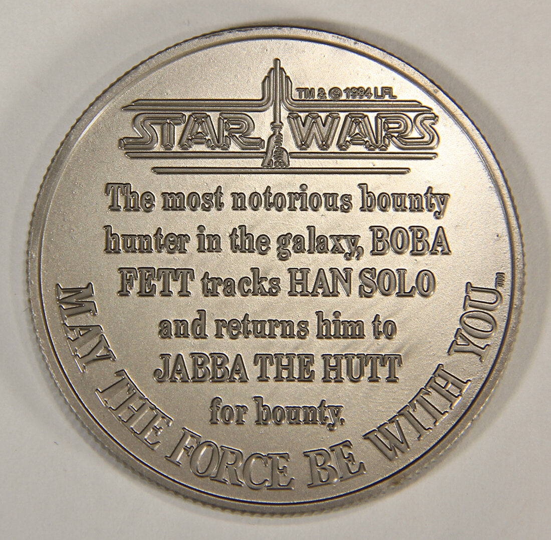 Star Wars Coin POTF Boba Fett CUSTOM Replacement Top Quality Repro L015114