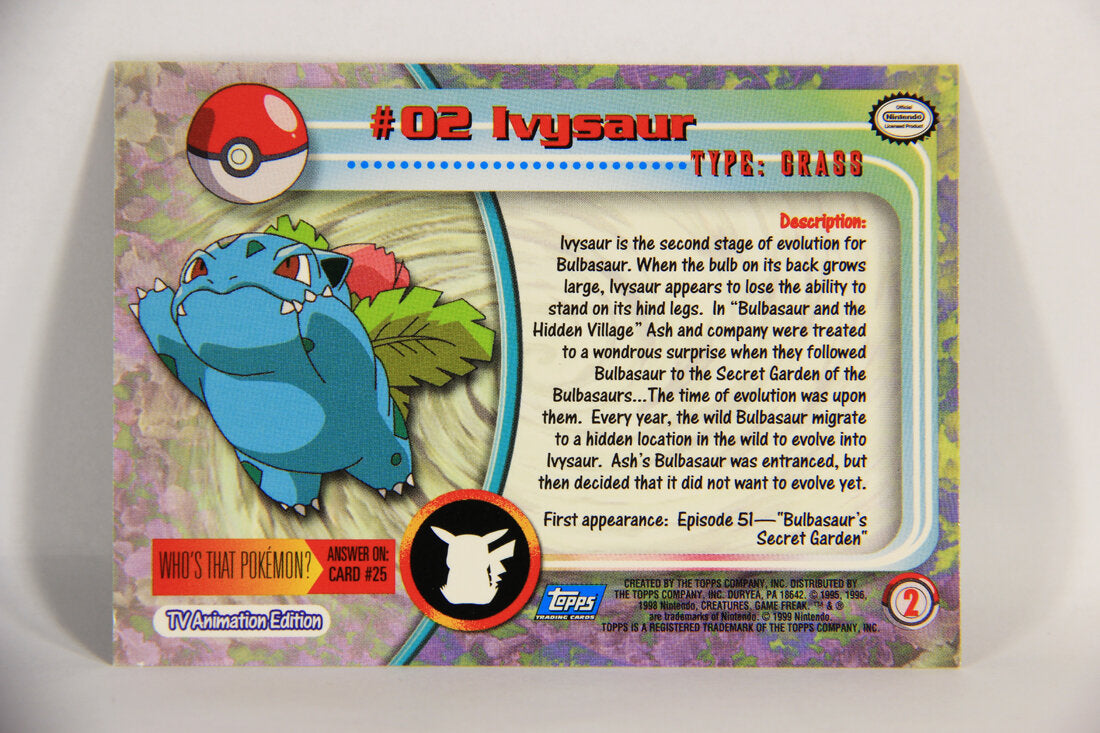 Pokémon Card Ivysaur #2 TV Animation Blue Logo 1st Print ENG L015170