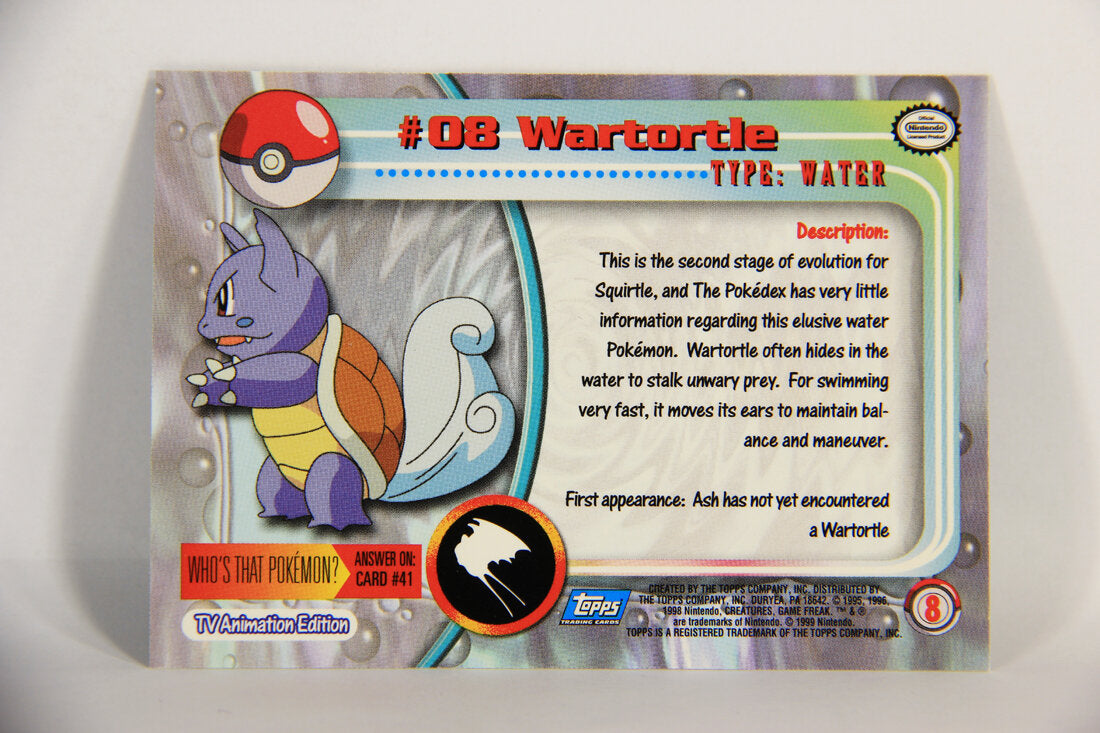 Pokémon Card Wartortle #8 TV Animation Blue Logo 1st Print ENG L015174