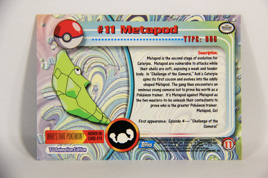 Pokémon Card Metapod #11 TV Animation Blue Logo 1st Print ENG L015177