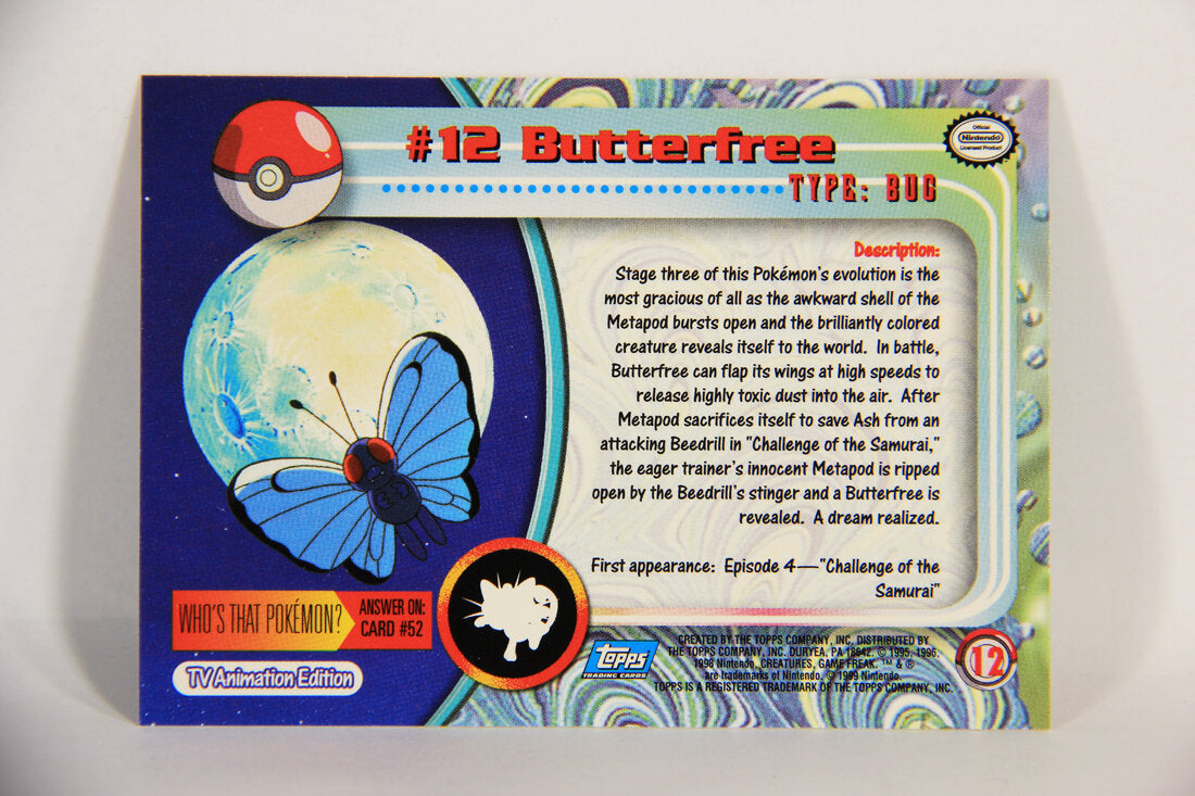 Pokémon Card Butterfree #12 TV Animation Blue Logo 1st Print ENG L015178