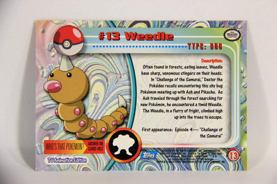 Pokémon Card Weedle #13 TV Animation Blue Logo 1st Print ENG L015179