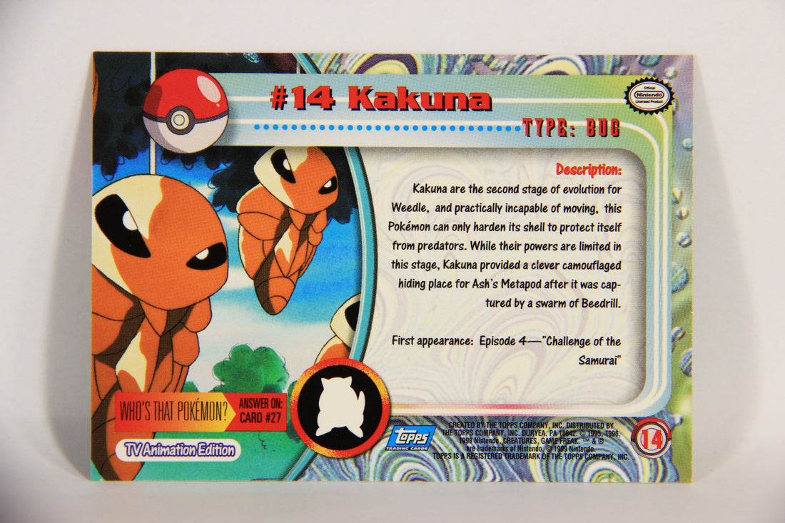 Pokémon Card Kakuna #14 TV Animation Blue Logo 1st Print ENG L015180