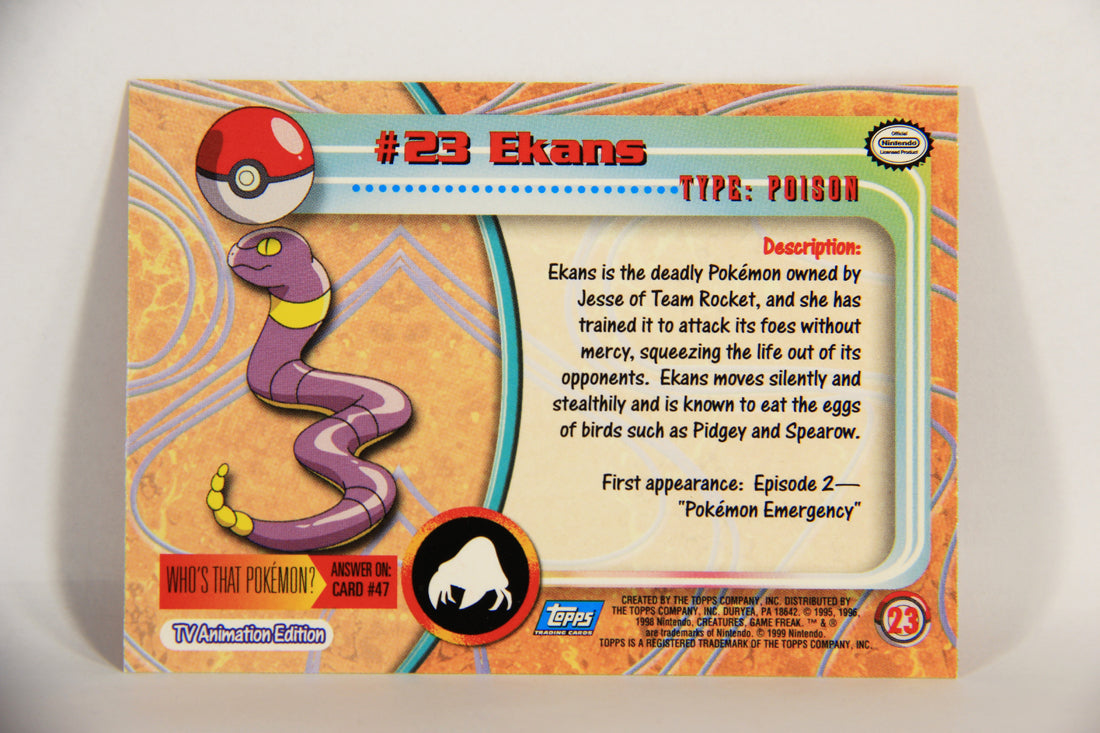 Pokémon Card Ekans #23 TV Animation Blue Logo 1st Print ENG L015188