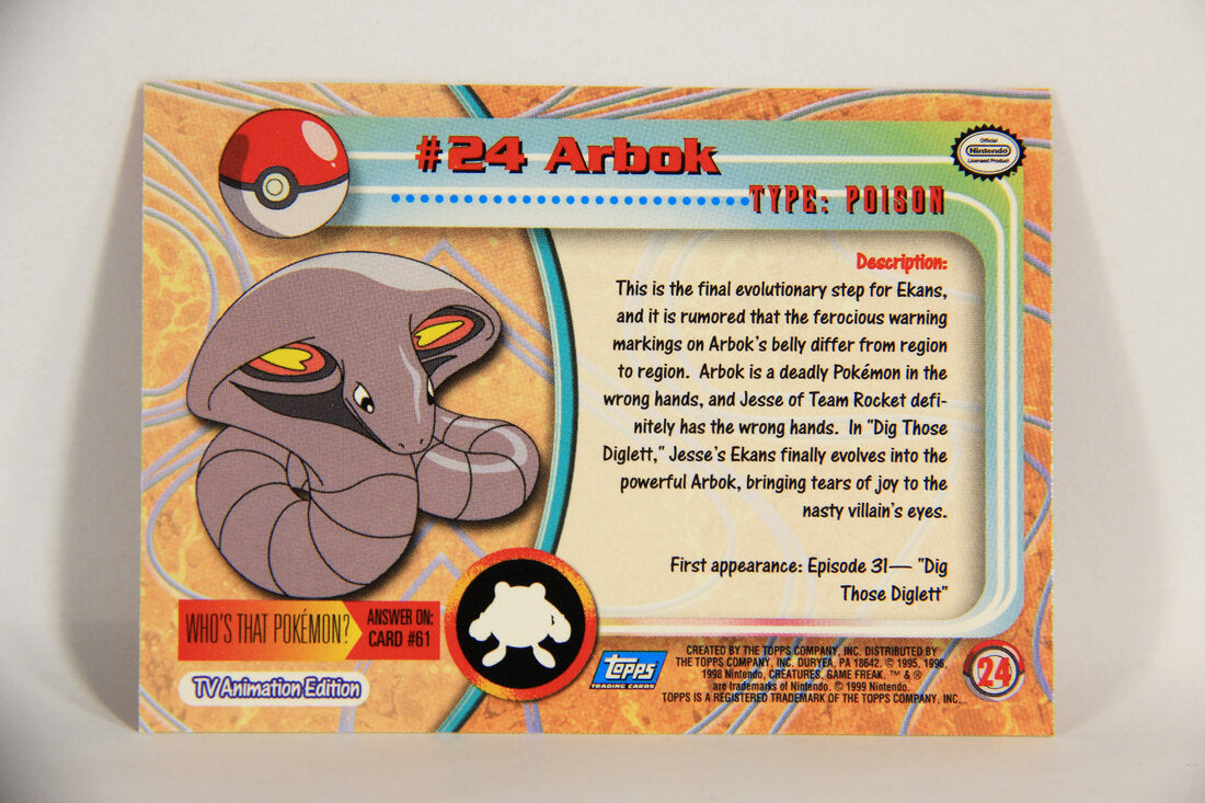 Pokémon Card Arbok #24 TV Animation Blue Logo 1st Print ENG L015189