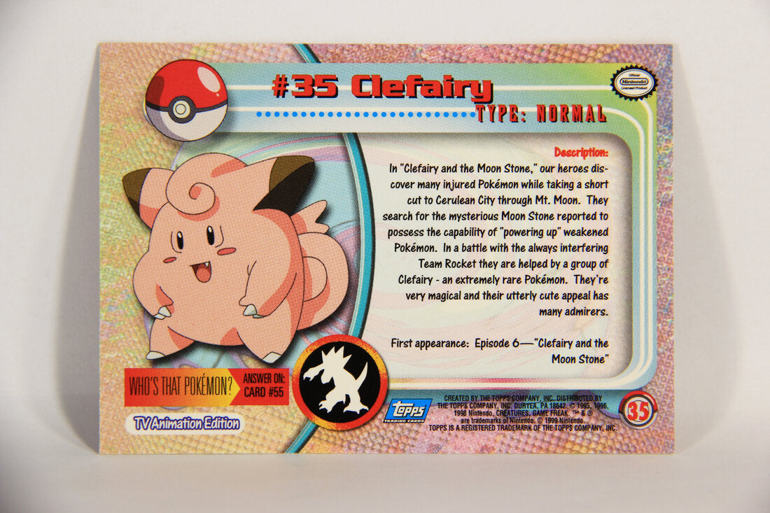 Pokémon Card Clefairy #35 TV Animation Blue Logo 1st Print ENG L015198