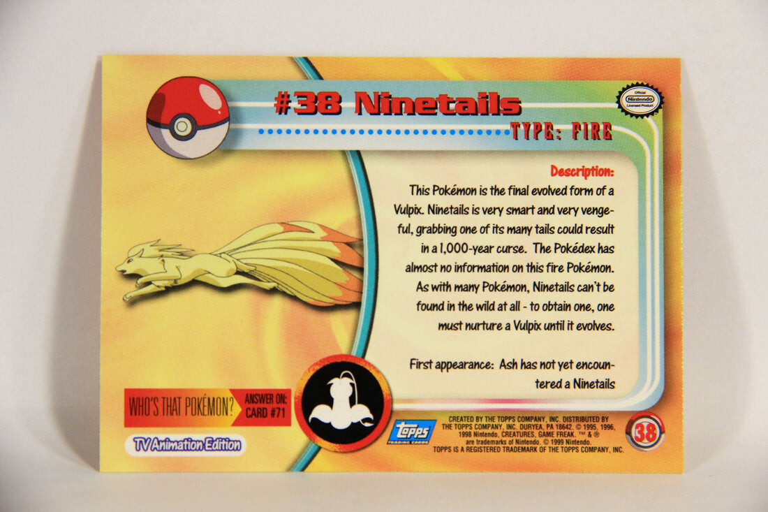 Pokémon Card Ninetails #38 TV Animation Blue Logo 1st Print ENG L015201