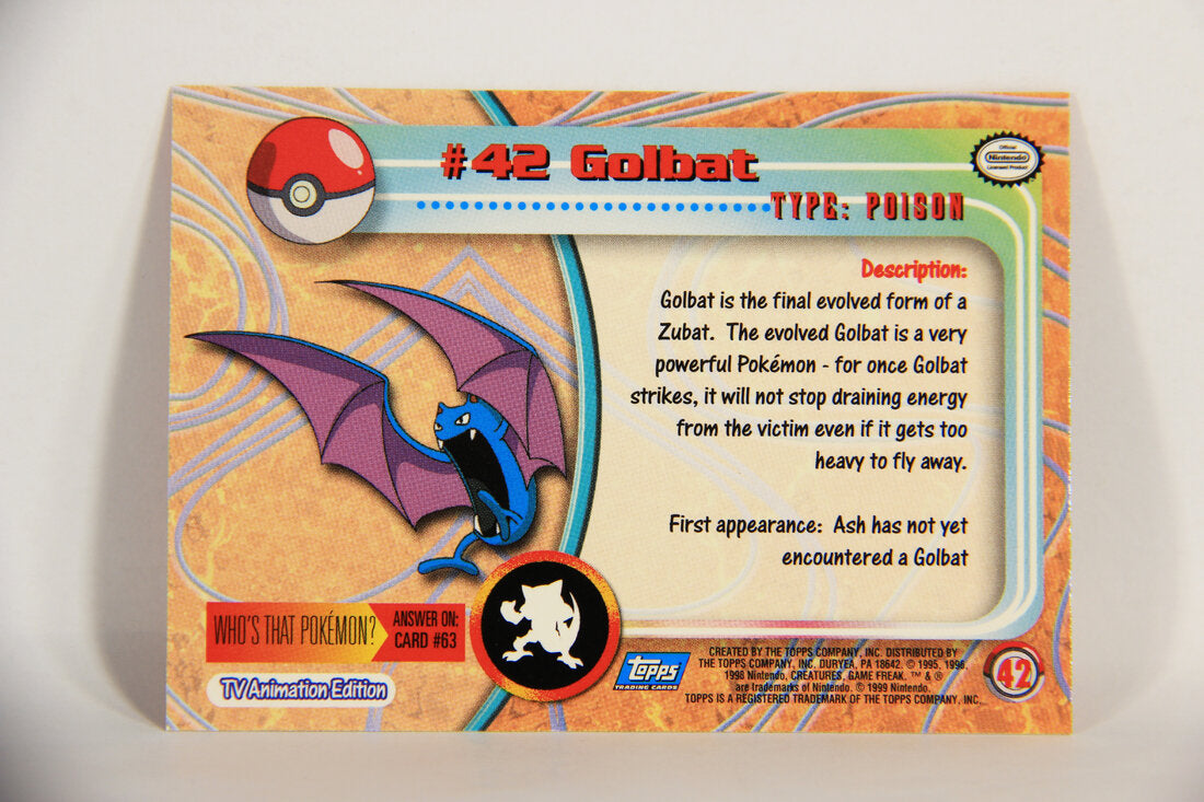 Pokémon Card Golbat #42 TV Animation Blue Logo 1st Print ENG L015205