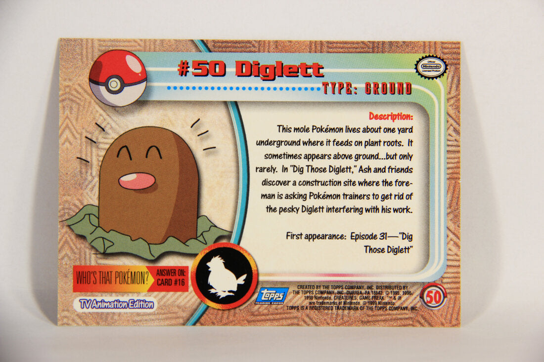 Pokémon Card Diglett #50 TV Animation Blue Logo 1st Print ENG L015213
