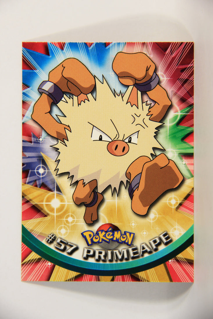 Pokmon Card Primeape #57 TV Animation Blue Logo 1st Print ENG L015220 AGS Collectibles Pokmon Card Primeape #57 TV Animation Blue Logo 1st Print ENG L015220 AGS Collectibles