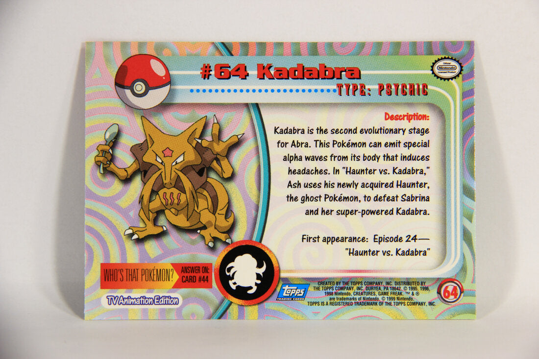 Pokémon Card Kadabra #64 TV Animation Blue Logo 1st Print ENG L015225