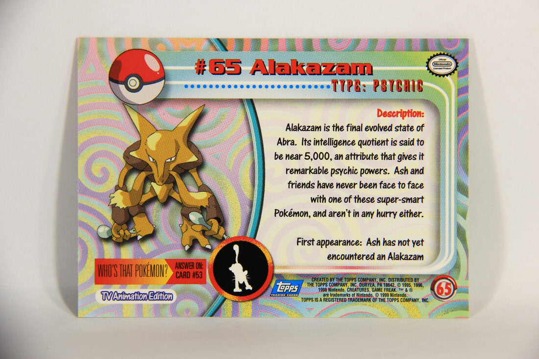 Pokémon Card Alakazam #65 TV Animation Blue Logo 1st Print ENG L015226
