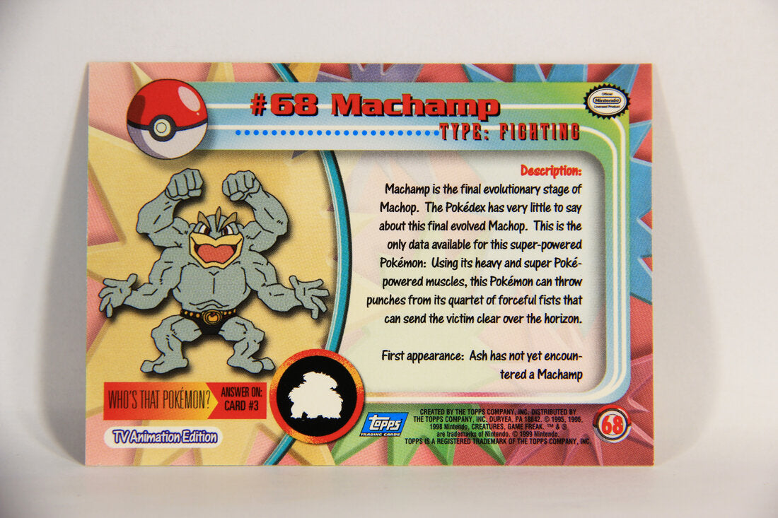 Pokémon Card Machamp #68 TV Animation Blue Logo 1st Print ENG L015229