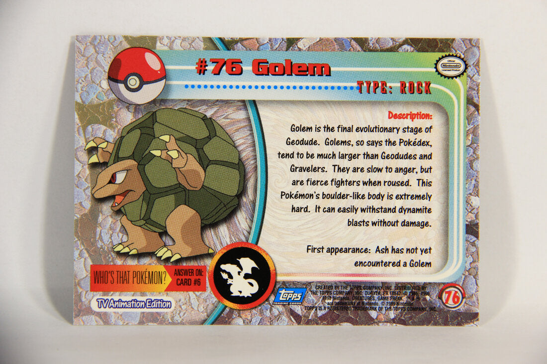Pokémon Card Golem #76 TV Animation Blue Logo 1st Print ENG L015237