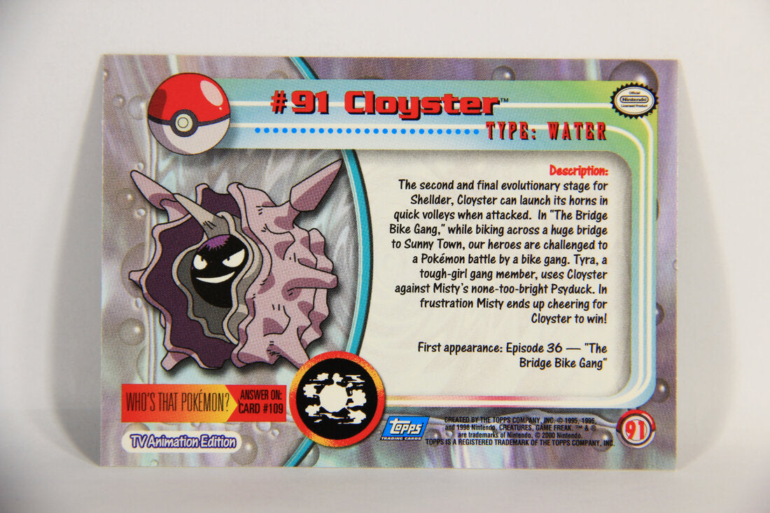 Pokémon Card Cloyster #91 TV Animation Blue Logo 1st Print ENG L015256