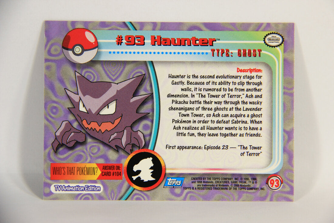 Pokémon Card Haunter #93 TV Animation Blue Logo 1st Print ENG L015257