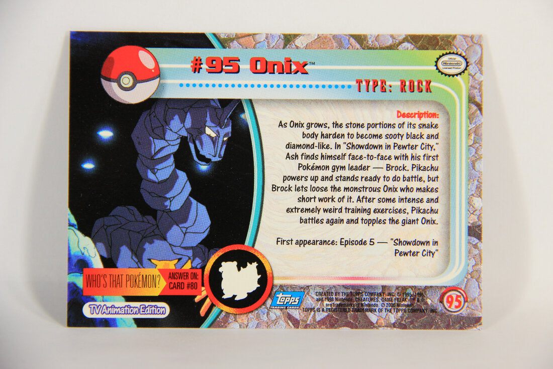 Pokémon Card Onix #95 TV Animation Blue Logo 1st Print ENG L015258