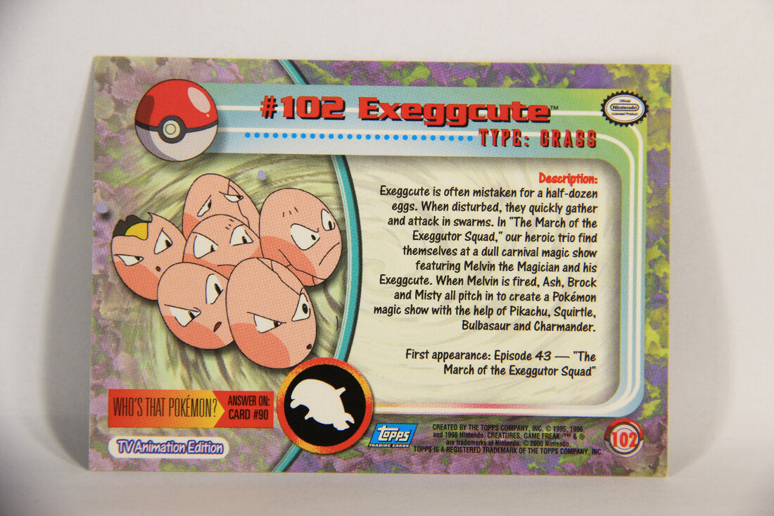 Pokémon Card Exeggcute #102 TV Animation Blue Logo 1st Print ENG L015260