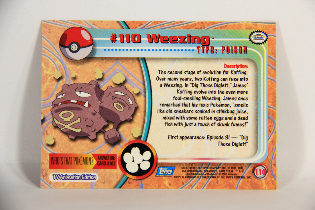 Pokémon Card Weezing #110 TV Animation Blue Logo 1st Print ENG L015265