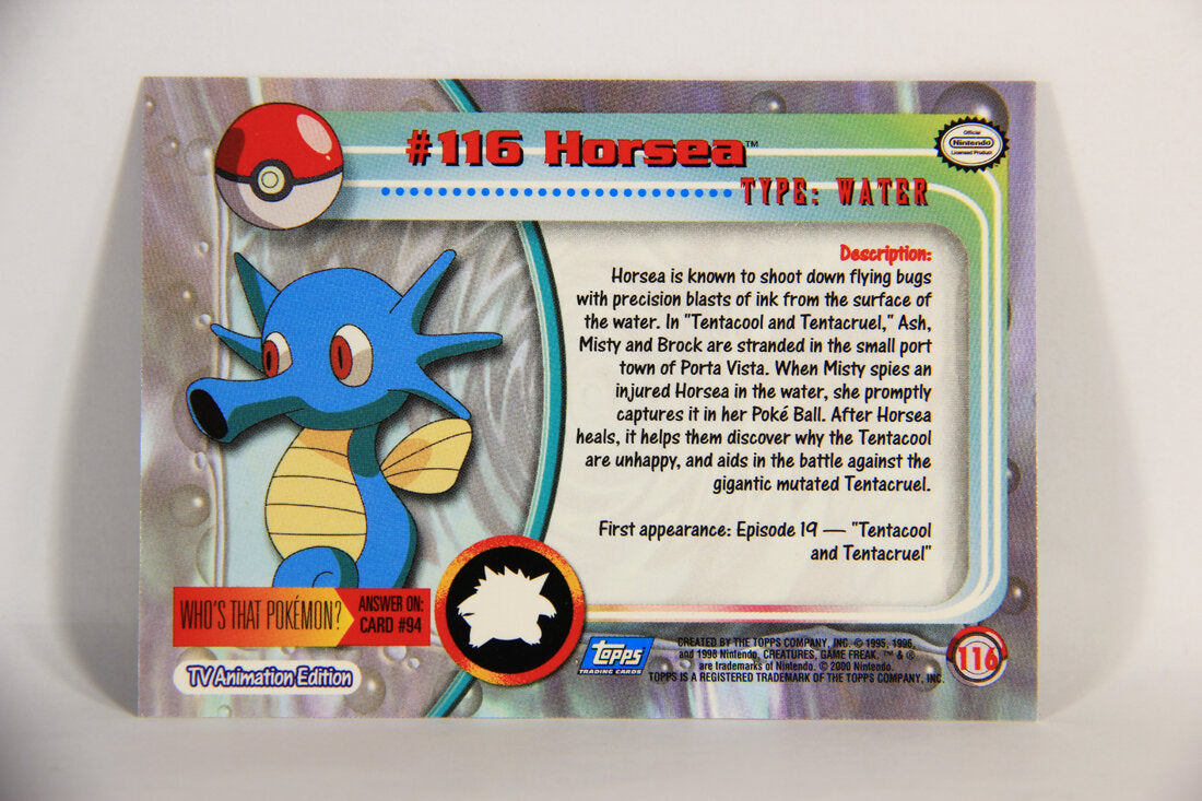 Pokémon Card Horsea #116 TV Animation Blue Logo 1st Print ENG L015266