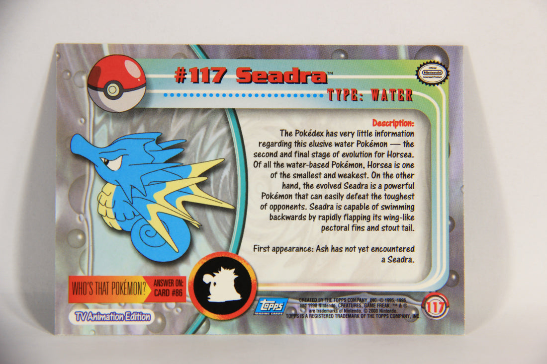Pokémon Card Seadra #117 TV Animation Blue Logo 1st Print ENG L015267