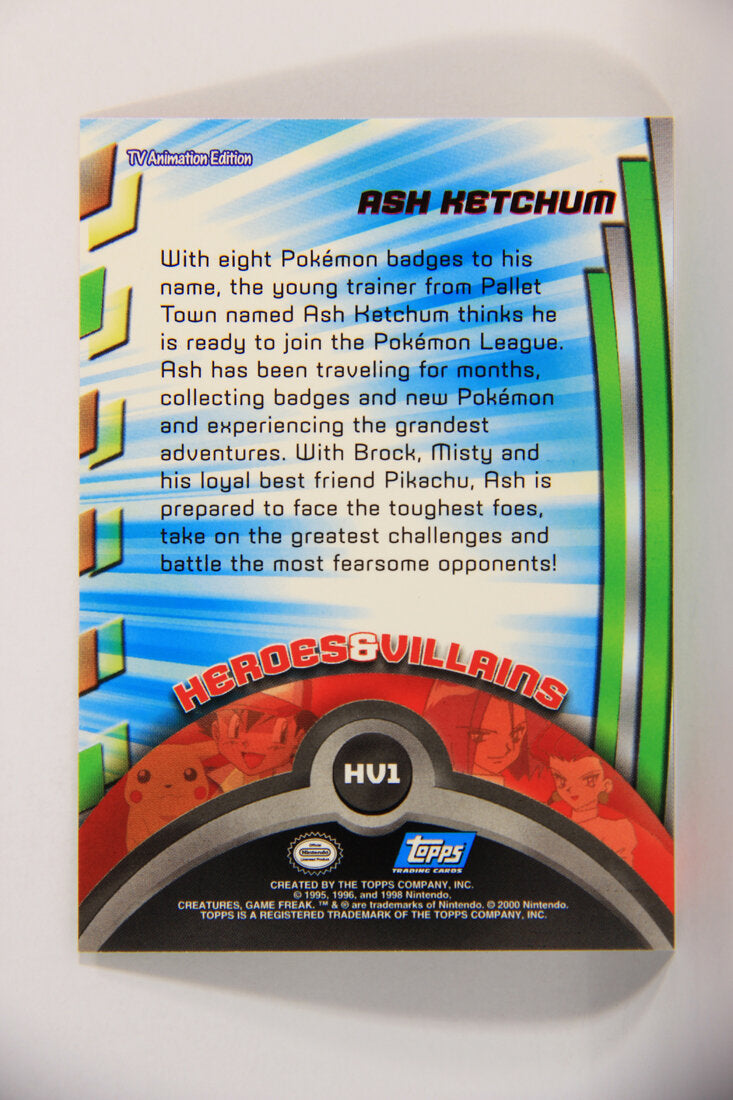 Pokémon Card TV Animation #HV1 Ash Ketchum Blue Logo 1st Print ENG L015268